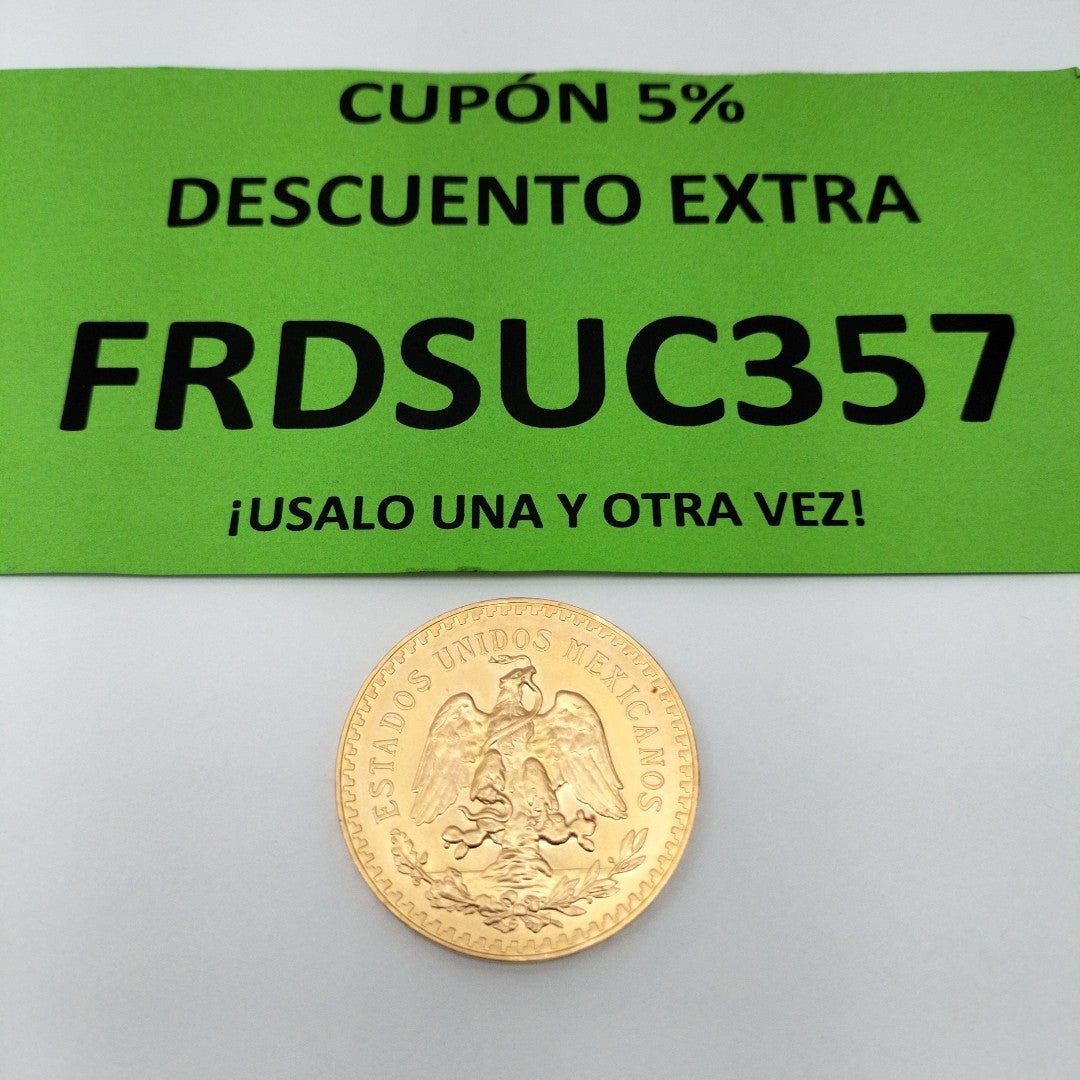 K1 41.6 GRMS 21 K IDENTIFICACIÓN MONEDA NOMINATIVA MONEDAS PESOS 50 PESOS (SEMINUEVO)