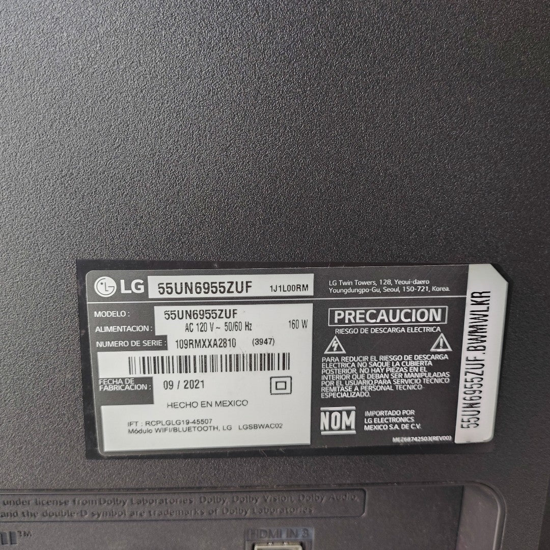 PANTALLA LG 55UN6955ZUF (2021) 55" LED 4K (SEMINUEVO)