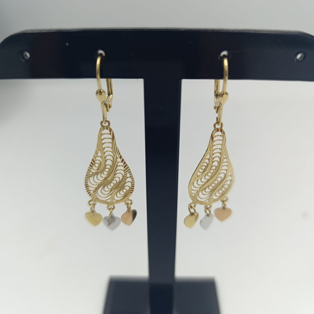 ARETES PAR ORO 14 K 3.8 GRMS (SEMINUEVO)