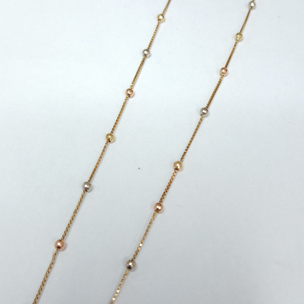 K1 4,20 GRMS 14 K ESPECIFICACIONES COMPLEMENTARIAS GARGANTILLA MTVO ESFERAS ORO (SEMINUEVO)