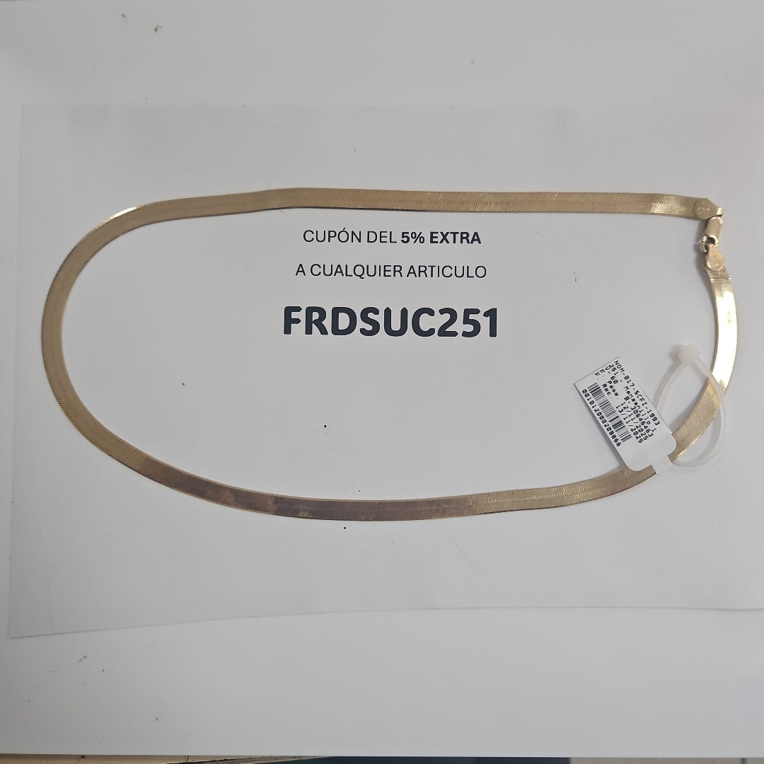 K1 16,40 GRMS 14 K ESPECIFICACIONES COMPLEMENTARIAS CADEN TEJIDO PLANCHADO (SEMINUEVO)