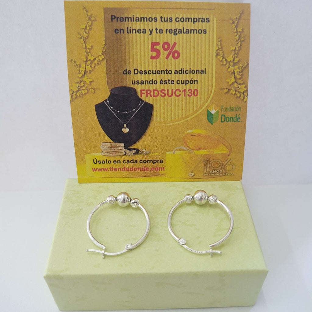 ARRACADAS PAR PLATA 2.8 GRMS (SEMINUEVO)