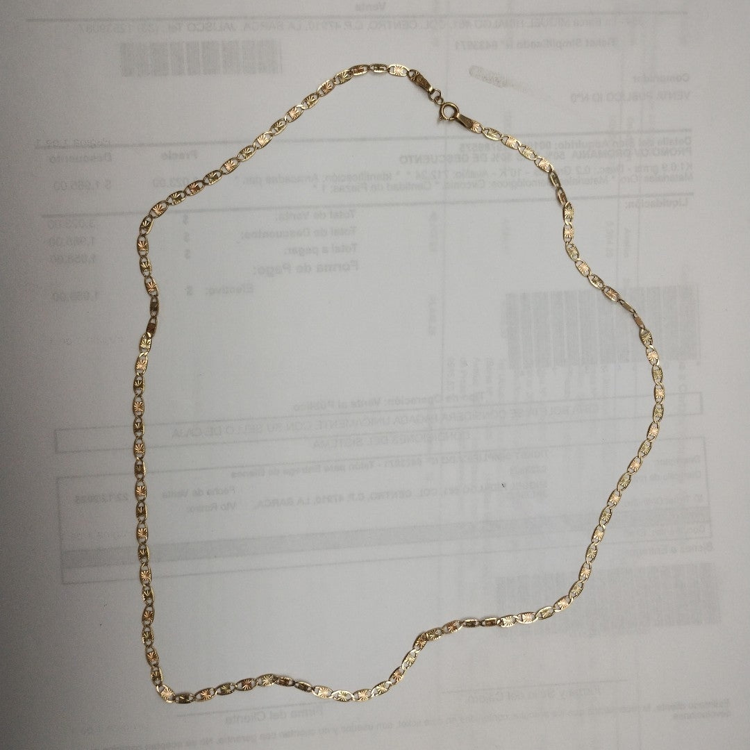 CADENA ORO COMBINADO 10 K 3.9 GRMS (SEMINUEVO)