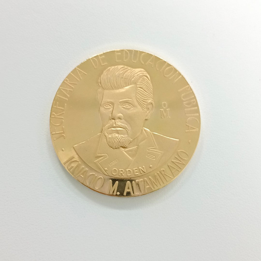 MEDALLA CONMEMORATIVA ORO 21 K 41.9 GRMS (SEMINUEVO)
