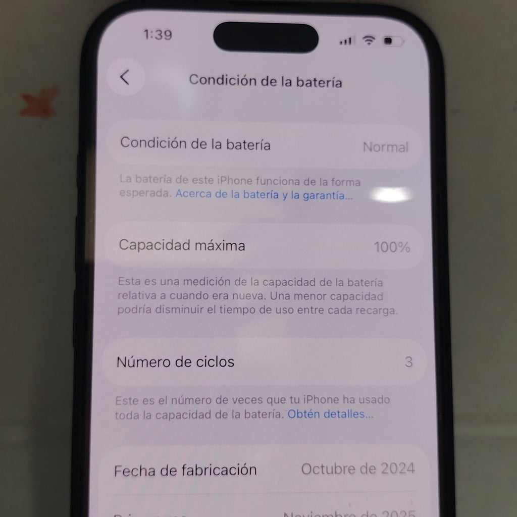 CELULAR APPLE IPHONE 16 PRO A3292 (2024) 128 GB 8 GB RAM (SEMINUEVO)