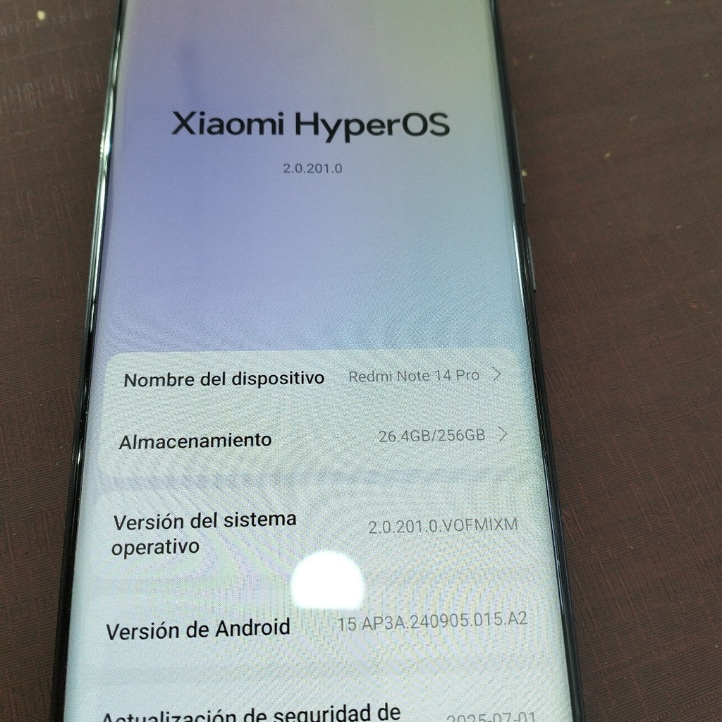 CELULAR XIAOMI REDMI NOTE 14 PRO 24116RACCG (2024) 256 GB 8 GB RAM (SEMINUEVO)