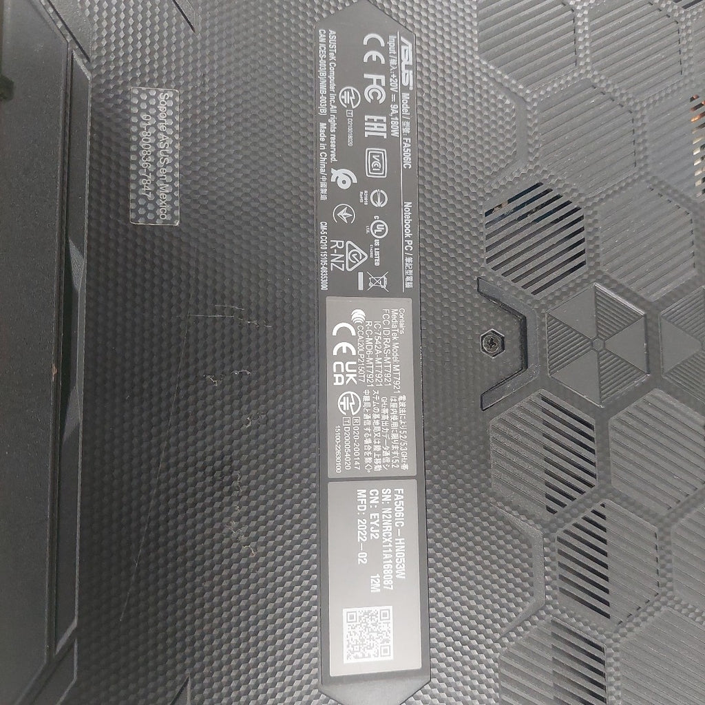 LAPTOP ASUS TUF GAMING A15 FA506IC-HN053W (2022) 512 GB SSD 8 GB RAM (SEMINUEVO)