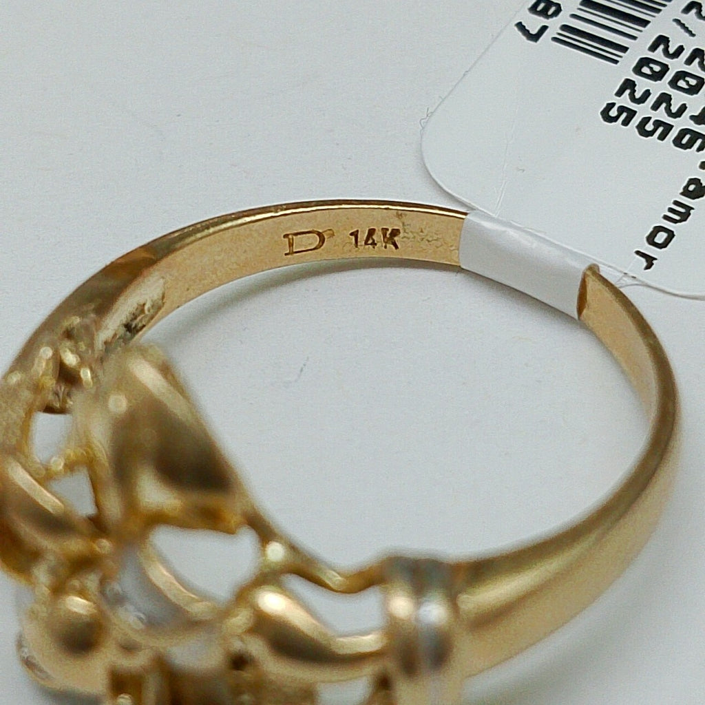 K1 3,60 GRMS 14 K ESPECIFICACIONES COMPLEMENTARIAS ANILLO DISEÑO FLOR (SEMINUEVO)