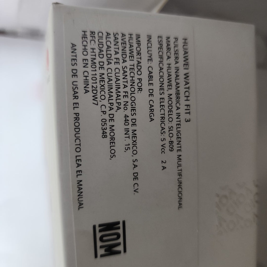 SMARTWATCH HUAWEI WATCH FIT 3 SLO-B09 44 MM BLUETOOTH (SEMINUEVO)