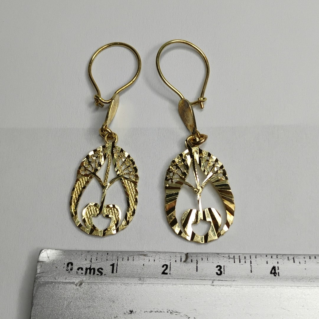 ARETES PAR ORO 14 K 2.3 GRMS (SEMINUEVO)