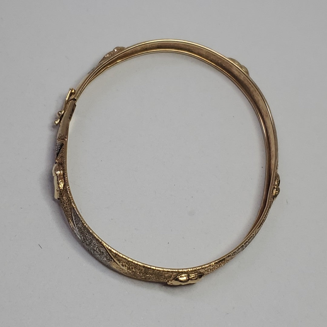 PULSERA RIGIDA ORO, RODIADO 14 K 6.1 GRMS (SEMINUEVO)