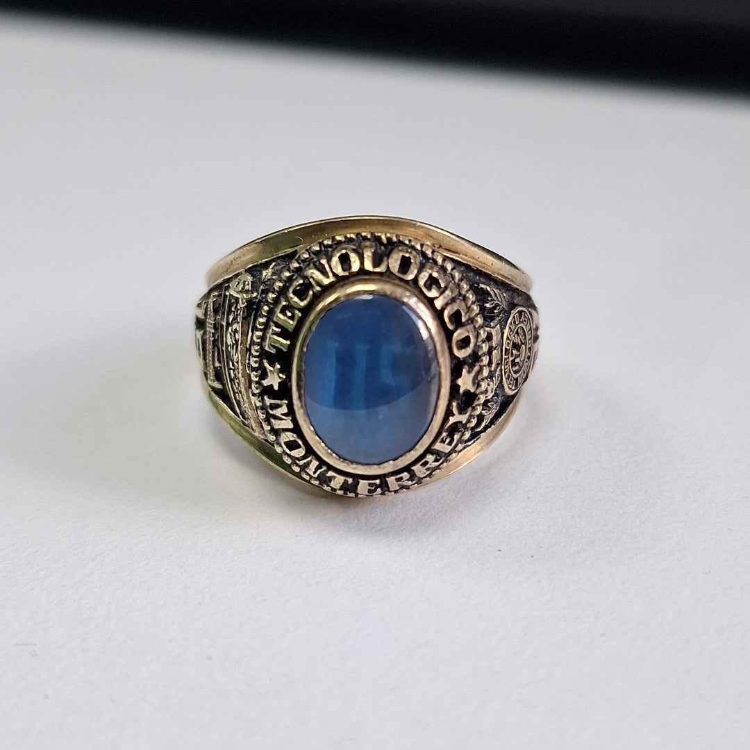 ANILLO DE GRADUACIÓN ORO 8 K 12.5 GRMS (SEMINUEVO)