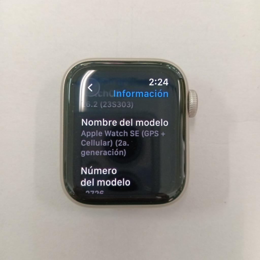SMARTWATCH APPLE SE 2 ALUMINIO A2726 40 MM GPS + CELULAR (SEMINUEVO)