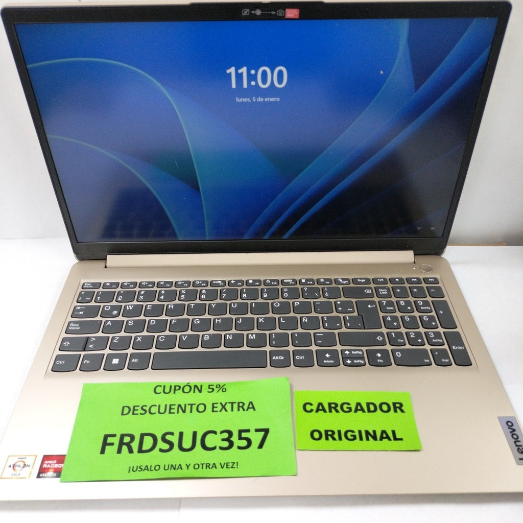 LAPTOP LENOVO IDEAPAD 1 15AMN7 (2023) 256 GB SSD 8 GB RAM (SEMINUEVO)