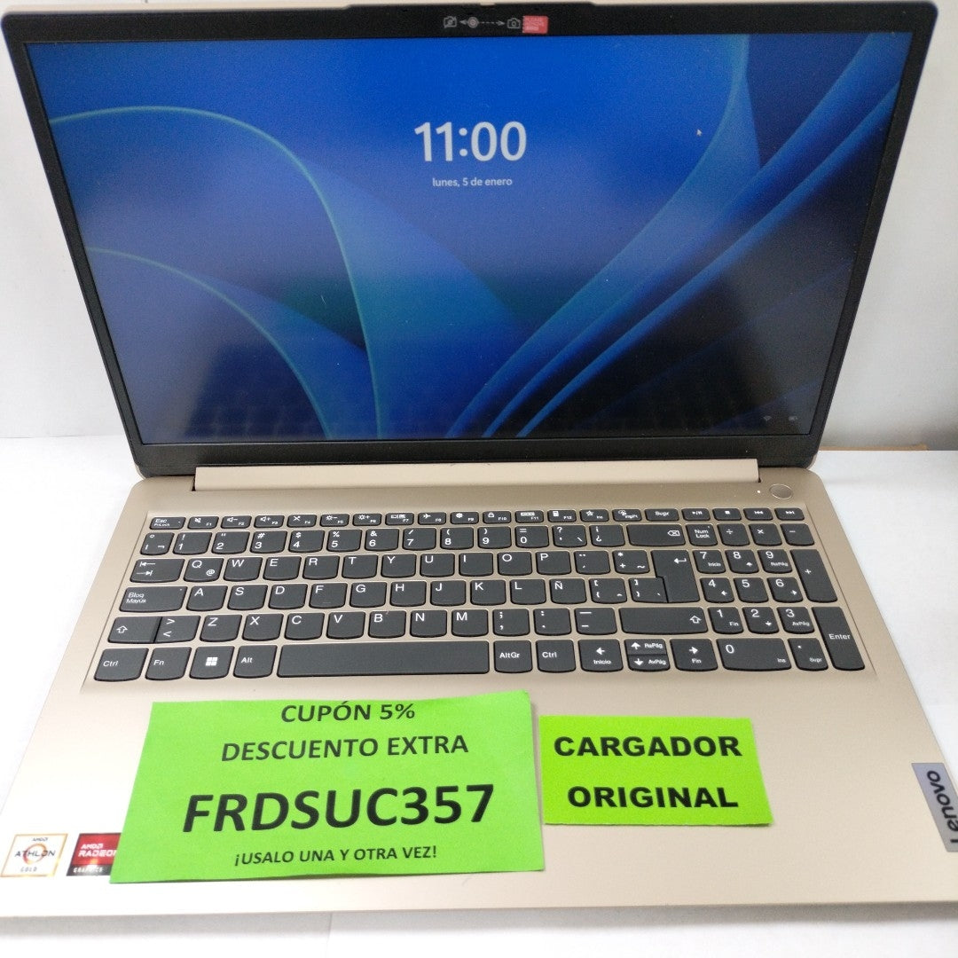 LAPTOP LENOVO IDEAPAD 1 15AMN7 (2023) 256 GB SSD 8 GB RAM (SEMINUEVO)
