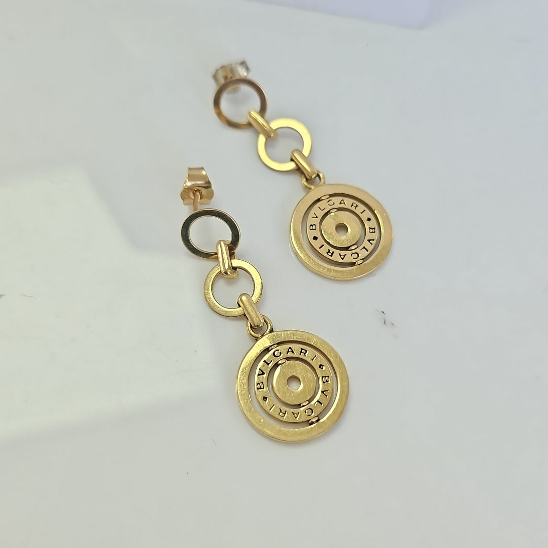 K1 7,20 GRMS 14 K ESPECIFICACIONES COMPLEMENTARIAS ARETES TIPO BVLGARI, DESCUENT (SEMINUEVO)