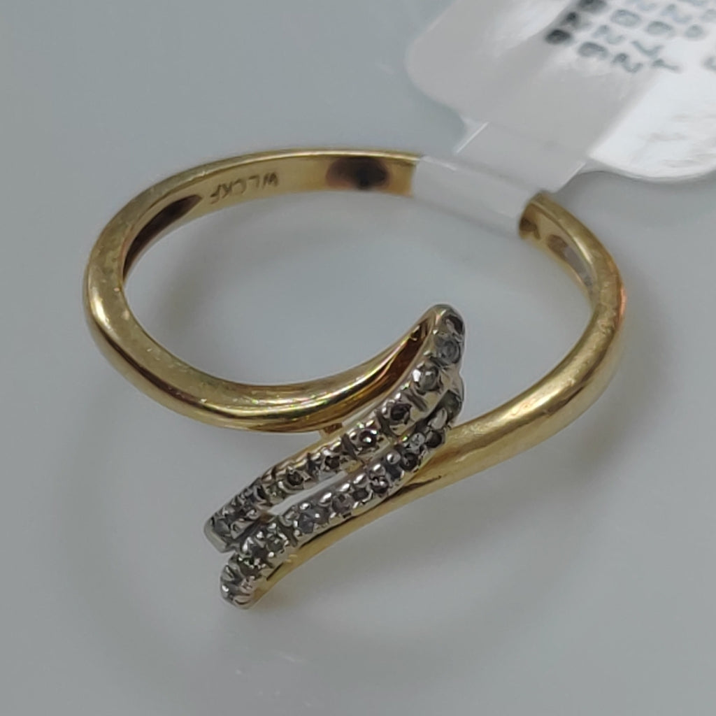 K1 1,90 GRMS 14 K ESPECIFICACIONES COMPLEMENTARIAS ANILLITO CON CIRCONIAS (SEMINUEVO)