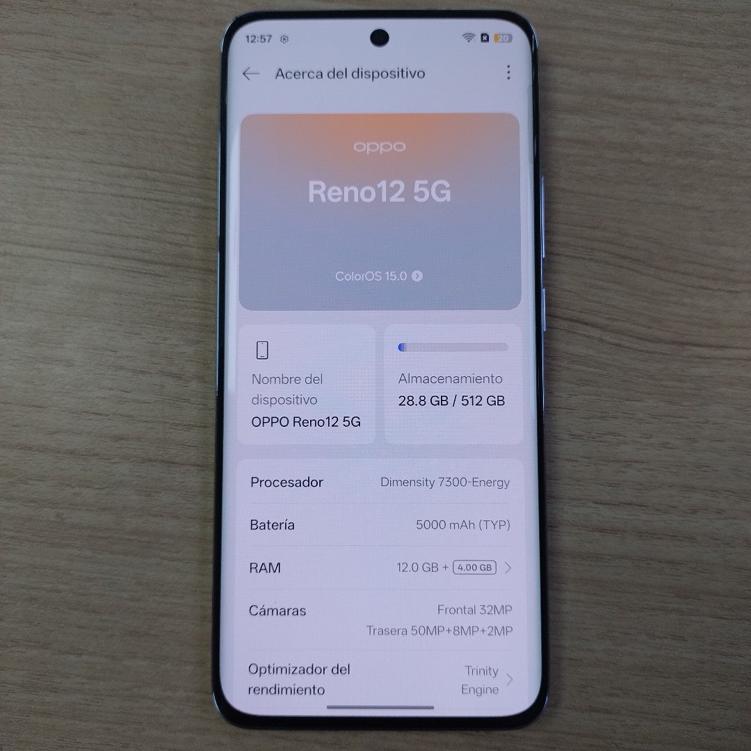CELULAR OPPO   RENO12 5G CPH2625 (2024) 512 GB 12 GB RAM (SEMINUEVO)