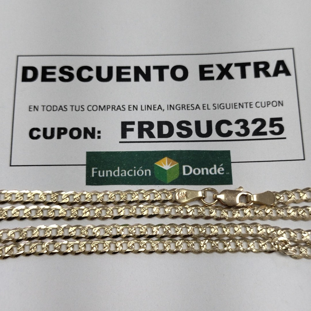 CADENA BARBADA DIAMANTADA 11.21GR 55 CM CM (NUEVO)