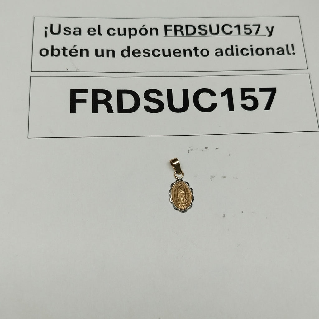 K1 0,90 GRMS 14 K ESPECIFICACIONES COMPLEMENTARIAS DIJE DE LA VIRGEN DE GUADALUP (SEMINUEVO)