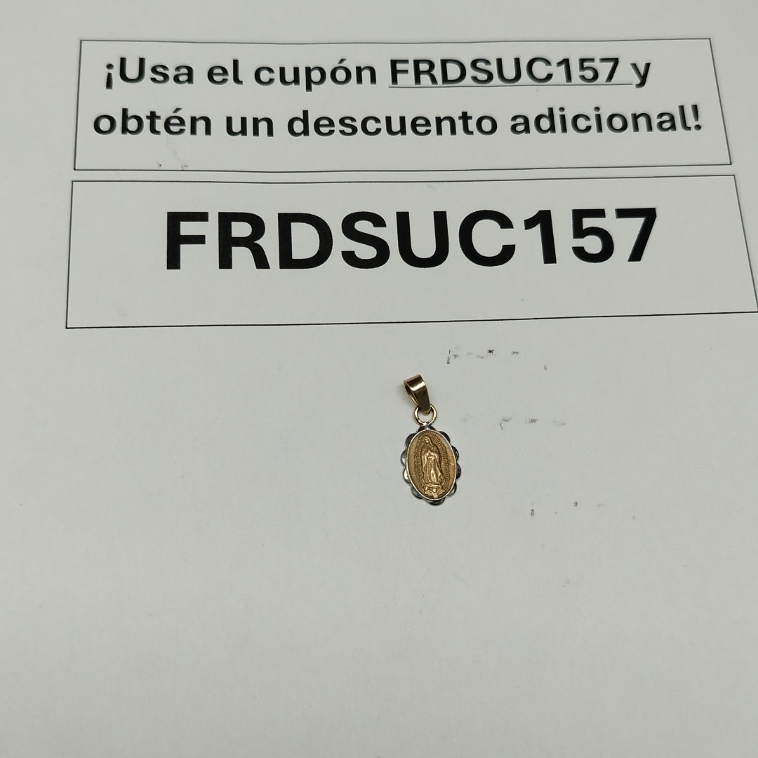 K1 0,90 GRMS 14 K ESPECIFICACIONES COMPLEMENTARIAS DIJE DE LA VIRGEN DE GUADALUP (SEMINUEVO)