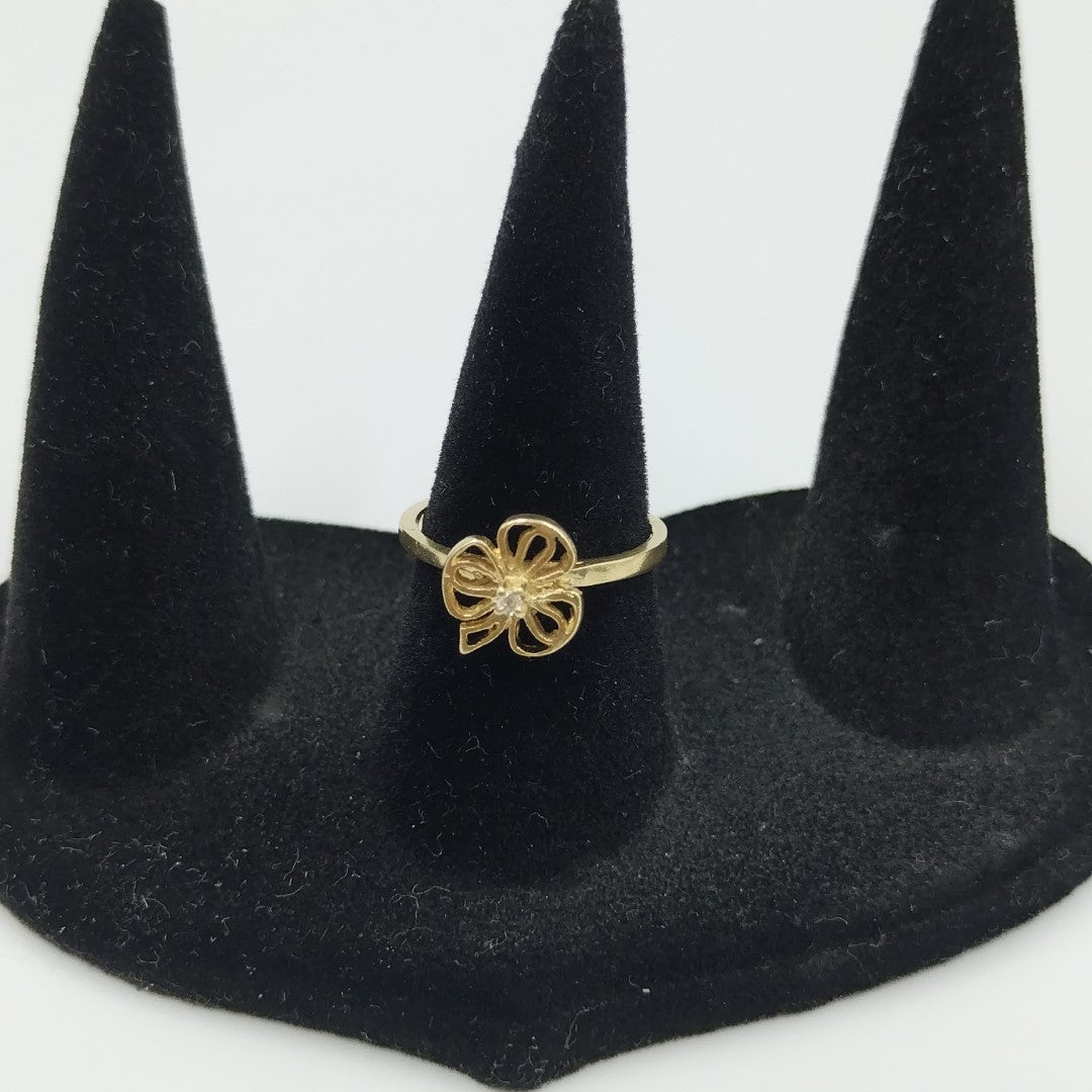 K1 1,80 GRMS 14 K ESPECIFICACIONES COMPLEMENTARIAS ANILLITO FMA FLOR C CIRC #5 (SEMINUEVO)