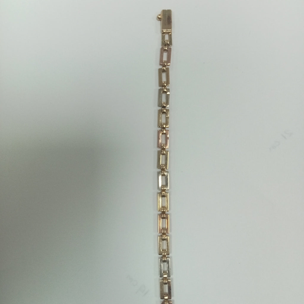 PULSERA ORO COMBINADO 14 K 10,20 GRMS (SEMINUEVO)