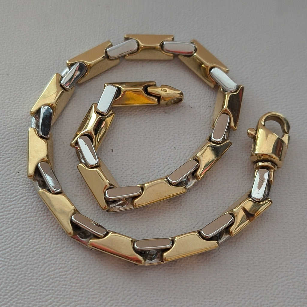 PULSERA ORO COMBINADO 14 K 13,90 GRMS (SEMINUEVO)