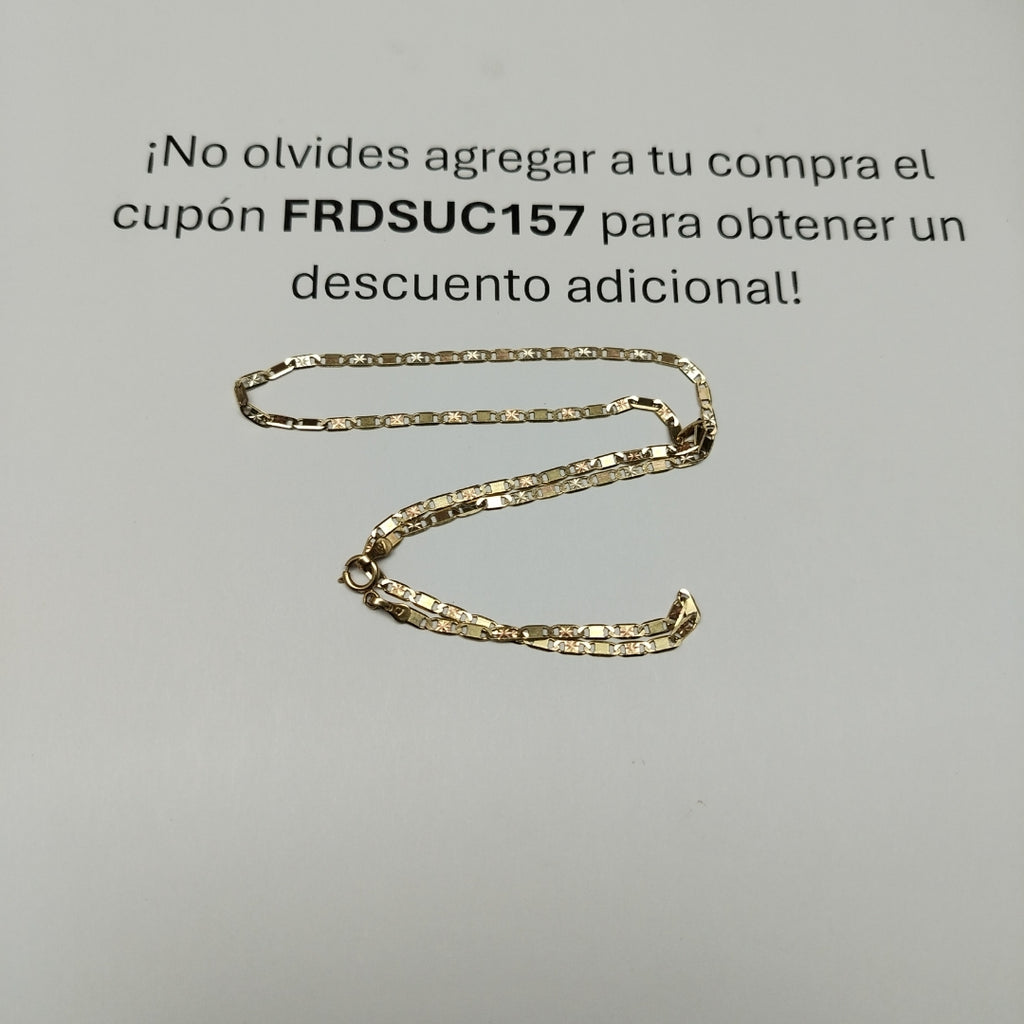 K1 2,50 GRMS 10 K ESPECIFICACIONES COMPLEMENTARIAS CADENITA 3 TONOS (SEMINUEVO)