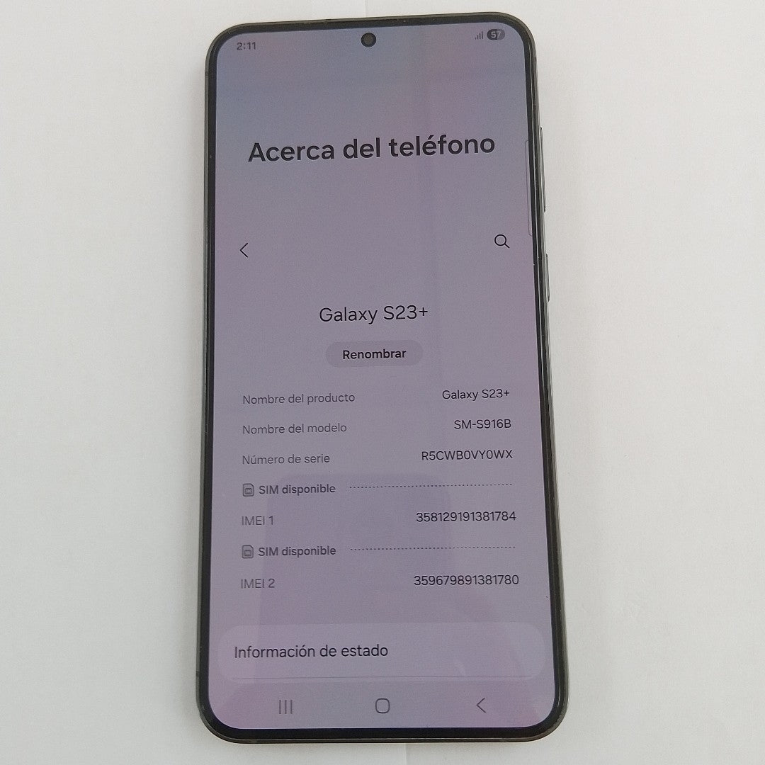 CELULAR SAMSUNG GALAXY S23+ SM-S916B 512 GB 8 GB RAM (SEMINUEVO)