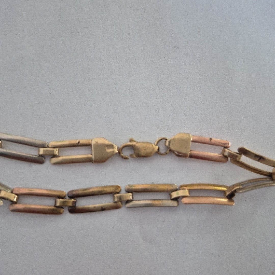 PULSERA ORO COMBINADO 10 K 4,80 GRMS (SEMINUEVO)