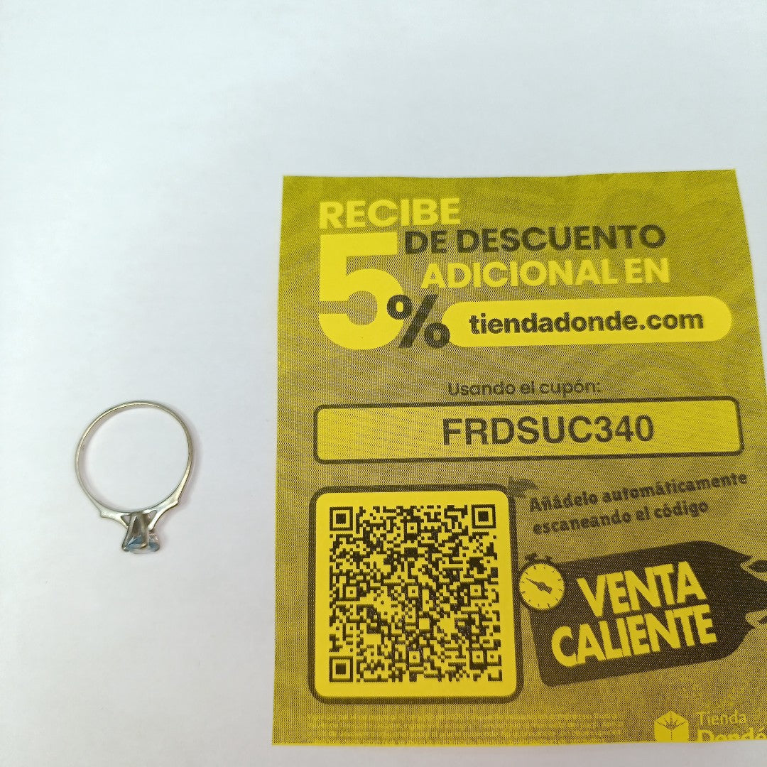 K1 1,70 GRMS 18 K ESPECIFICACIONES COMPLEMENTARIAS ANILLITO CON PIEDRA A COLOR (SEMINUEVO)