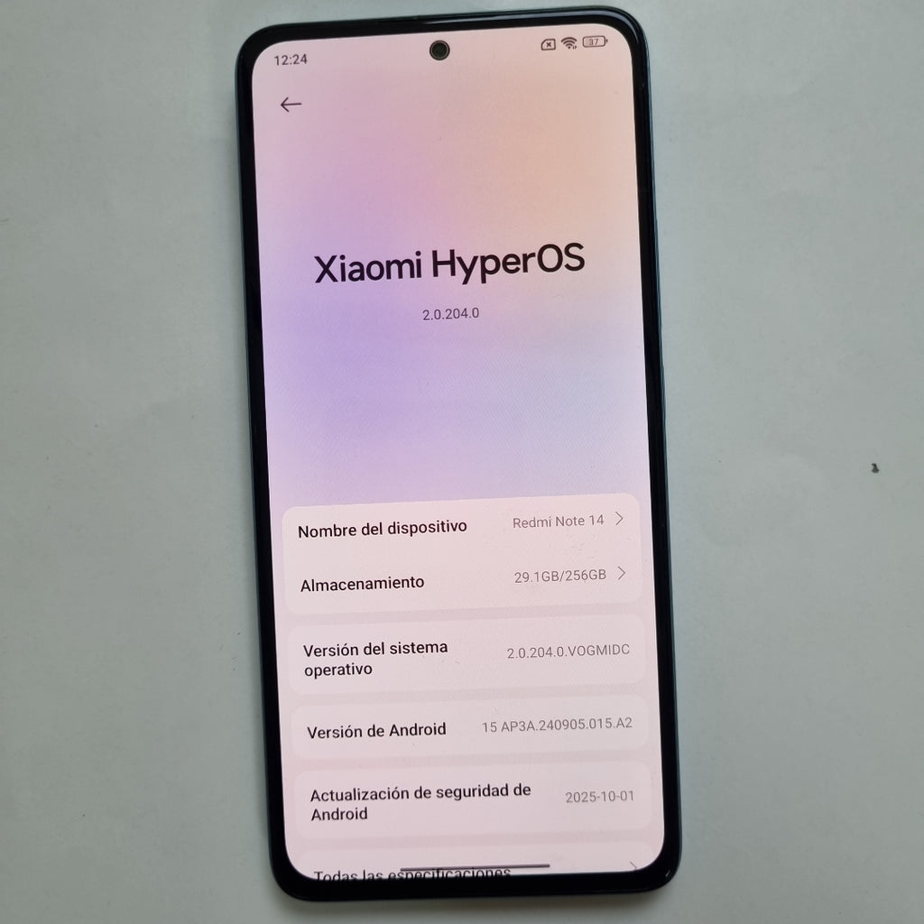 CELULAR XIAOMI REDMI NOTE 14 24117RN76L (2025) 256 GB 8 GB RAM (SEMINUEVO)