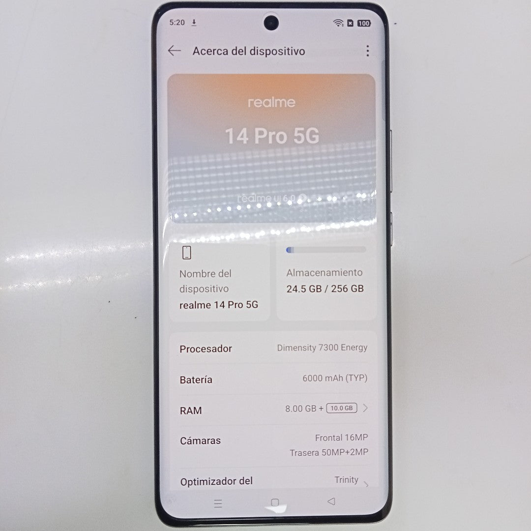 CELULAR REALME 14 PRO 5G RMX5056 (2025) 256 GB 8 GB RAM (SEMINUEVO)