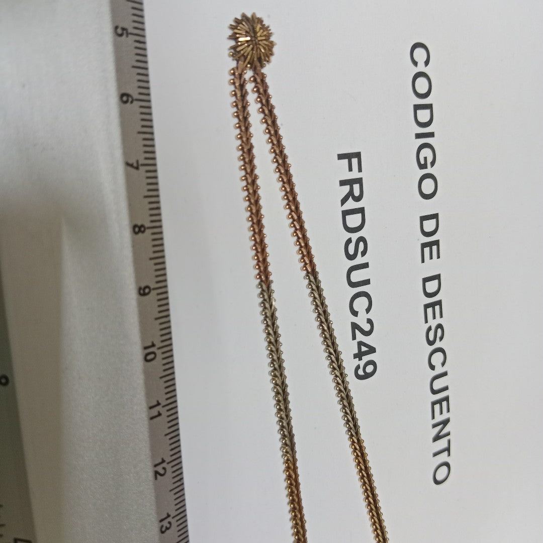 K1 13,20 GRMS 14 K ESPECIFICACIONES COMPLEMENTARIAS GARGANTILLA DE 3 OROS (SEMINUEVO)