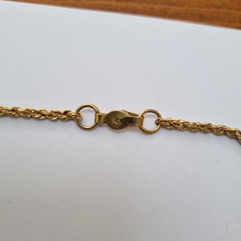 K1 20,10 GRMS 14 K ESPECIFICACIONES COMPLEMENTARIAS CADENA TORZAL CON CRISTO, C (SEMINUEVO)