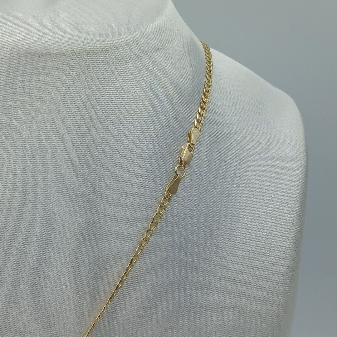 CADENA BARBADA DIAMANTADA 12.61GR 60 CM 14K (NUEVO)