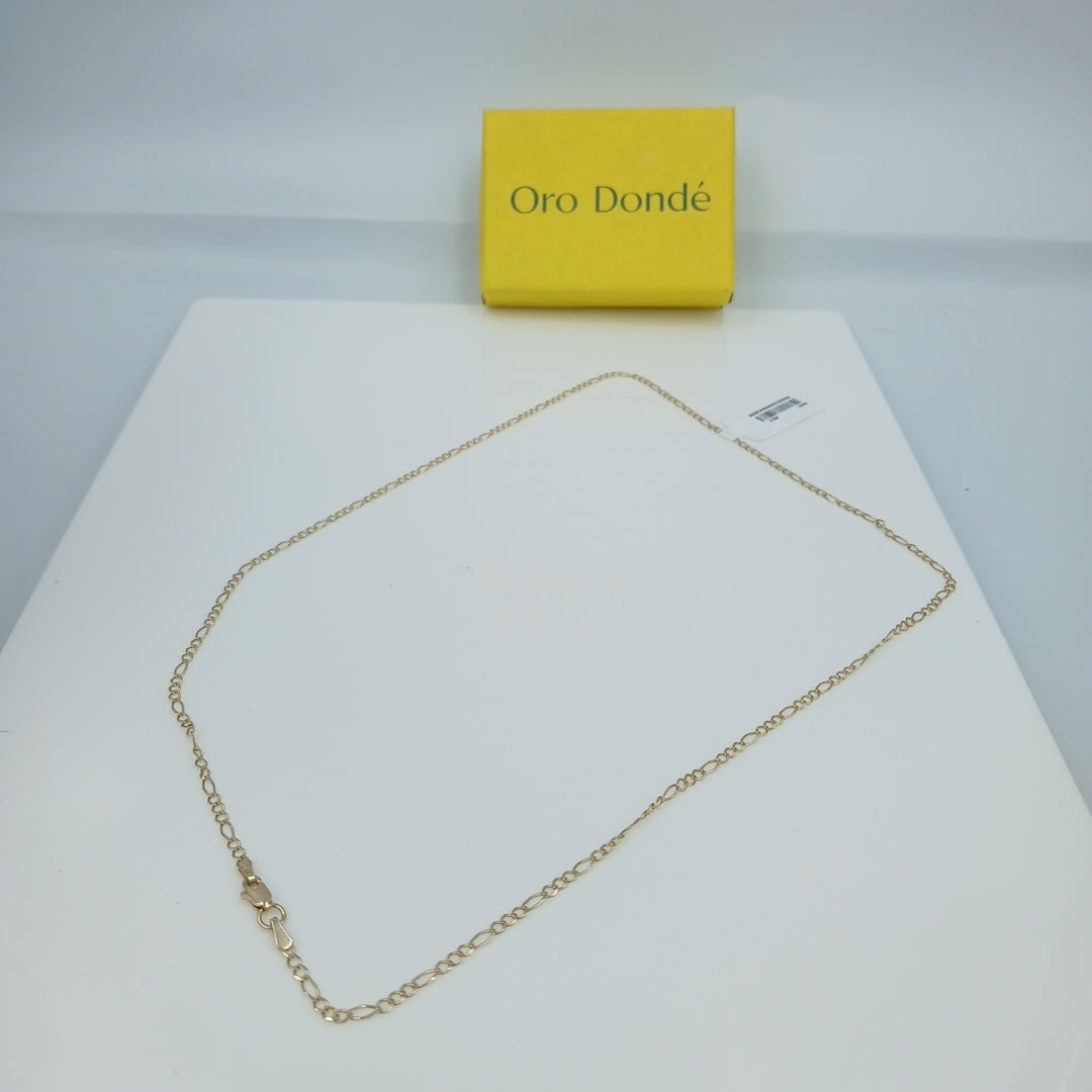 CADENA 3 X 1 3.81GR 55 CM 14K (NUEVO)