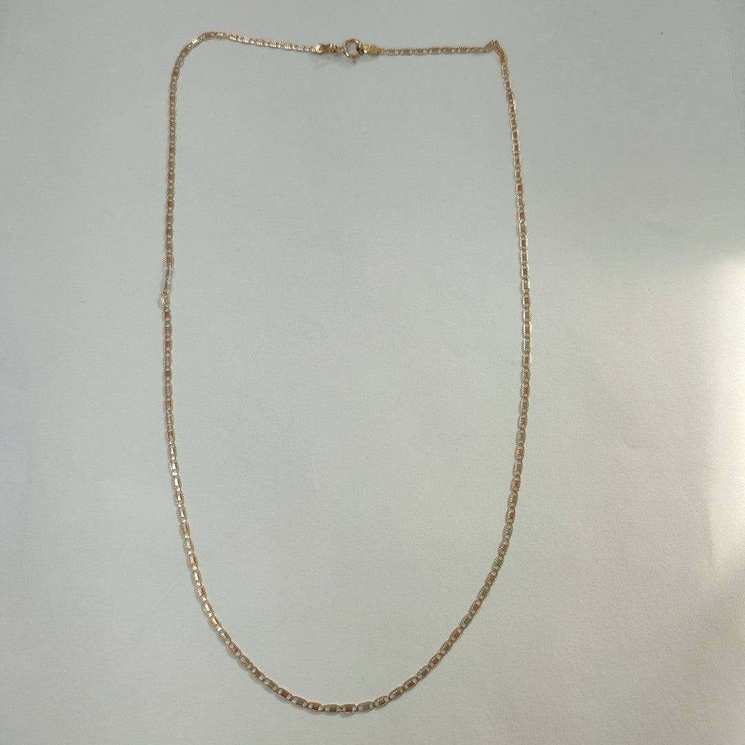 CADENA ORO, ORO COMBINADO 14 K 2.2 GRMS (SEMINUEVO)