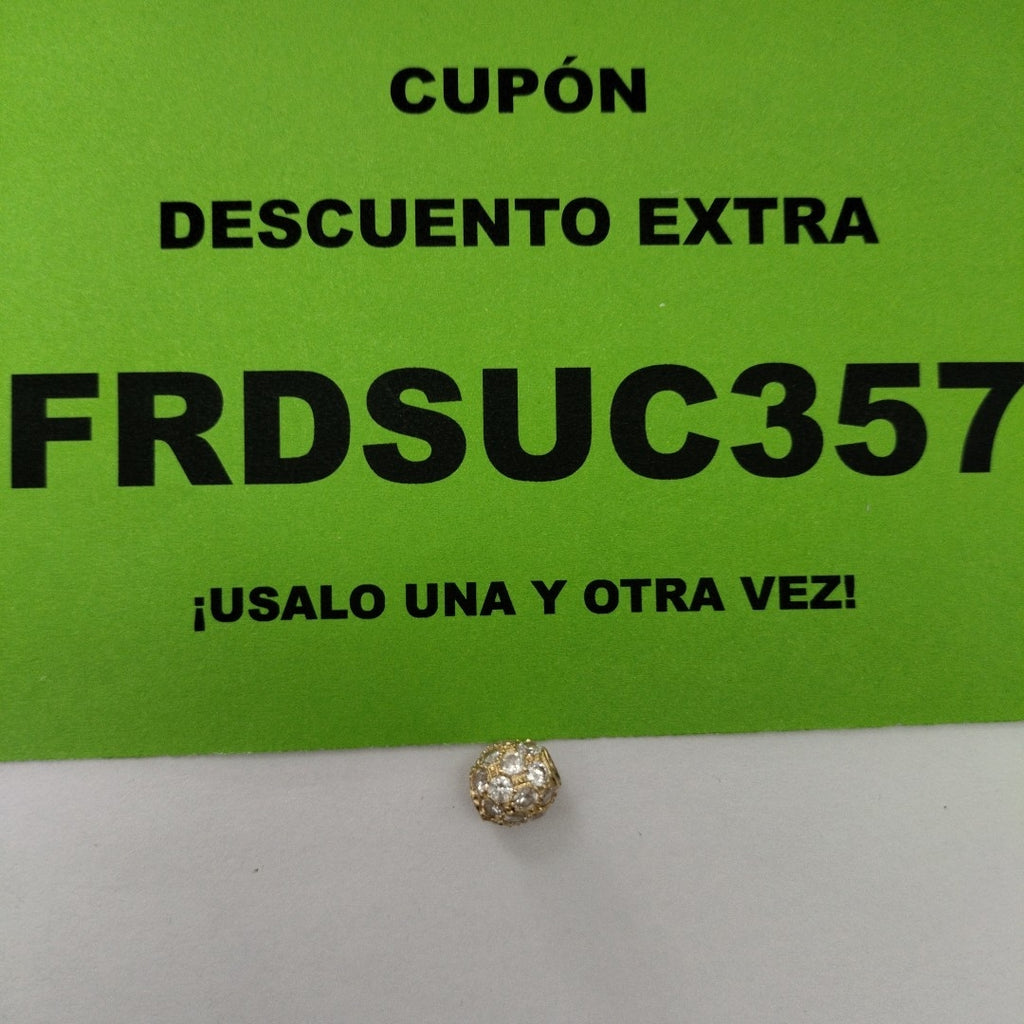 K1 1,40 GRMS 14 K ESPECIFICACIONES COMPLEMENTARIAS DIJE TIPO BOLA DE FUEGO C/ CI (SEMINUEVO)