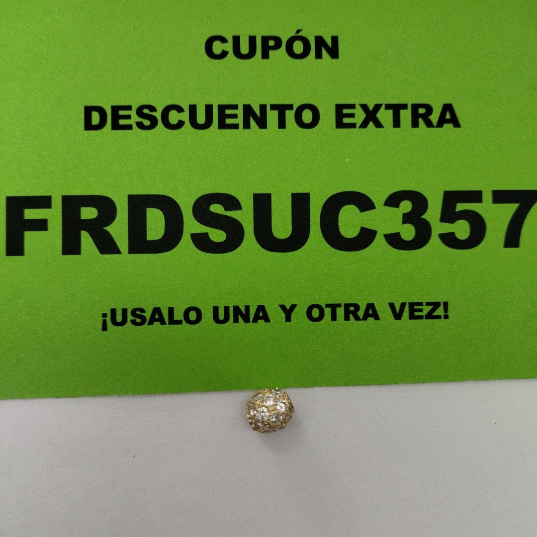 K1 1,40 GRMS 14 K ESPECIFICACIONES COMPLEMENTARIAS DIJE TIPO BOLA DE FUEGO C/ CI (SEMINUEVO)