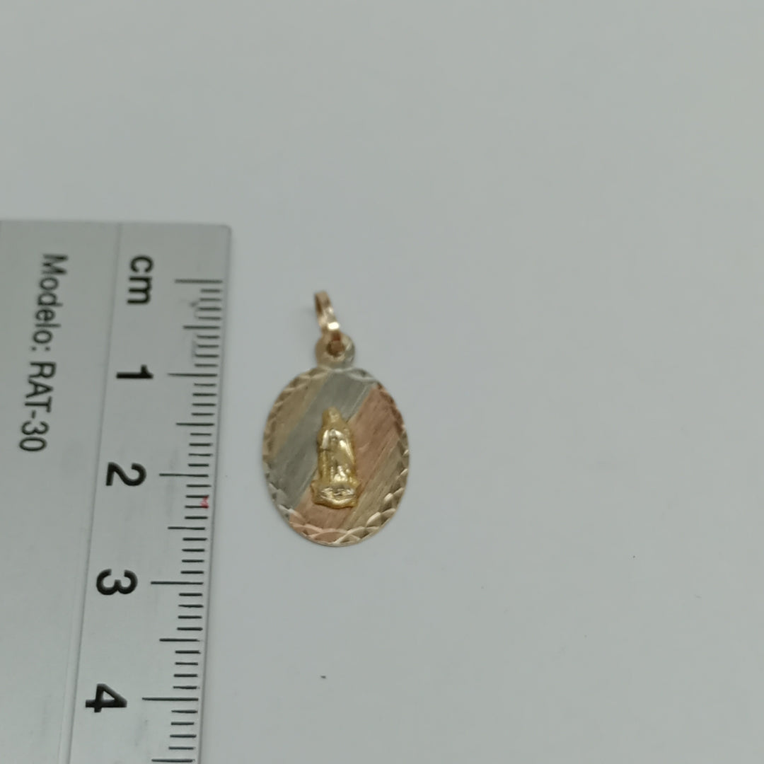 K1 1,30 GRMS 10 K ESPECIFICACIONES COMPLEMENTARIAS MEDALLITA RELIGIOSA DE LA VIR (SEMINUEVO)