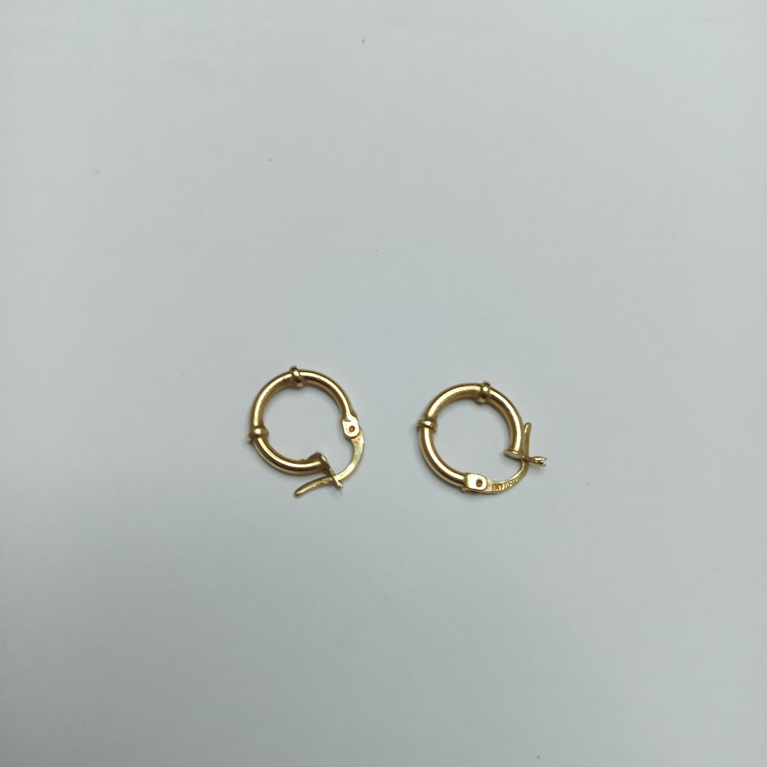 ARRACADAS PAR ORO 14 K 1.5 GRMS (SEMINUEVO)