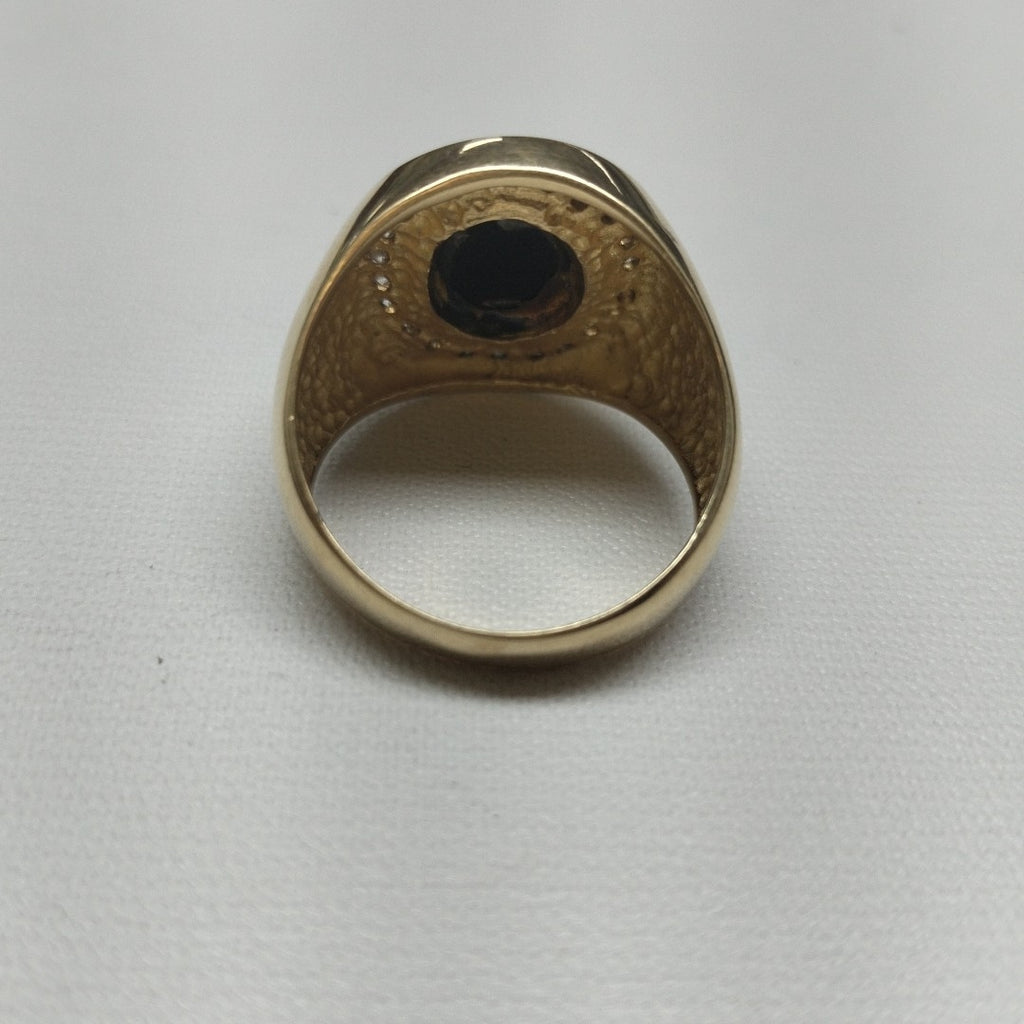 K1 9,50 GRMS 14 K ESPECIFICACIONES COMPLEMENTARIAS ANILLO PIEDRA NEGRA VENDIBLE (SEMINUEVO)