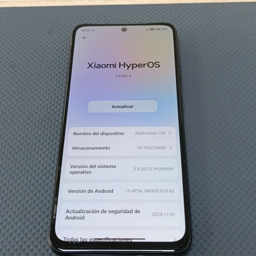 CELULAR XIAOMI REDMI NOTE 12S 2303ERA42L (2023) 256 GB 8 GB RAM (SEMINUEVO)