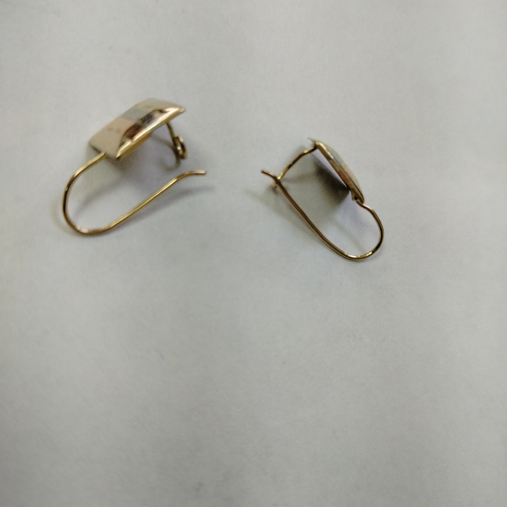ARETES PAR ORO, ORO COMBINADO 10 K 1.2 GRMS (SEMINUEVO)