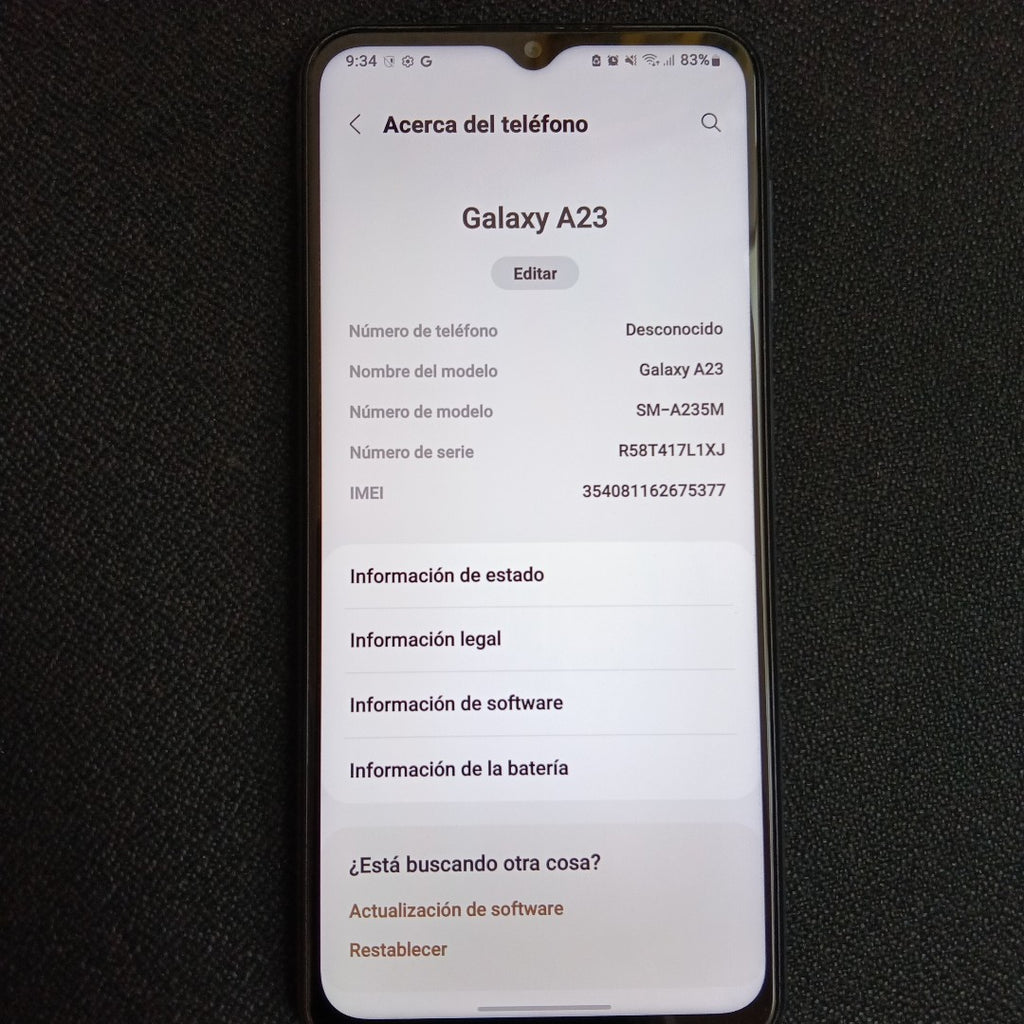 CELULAR SAMSUNG GALAXY A23 SM-A235M 128 GB 4 GB RAM
