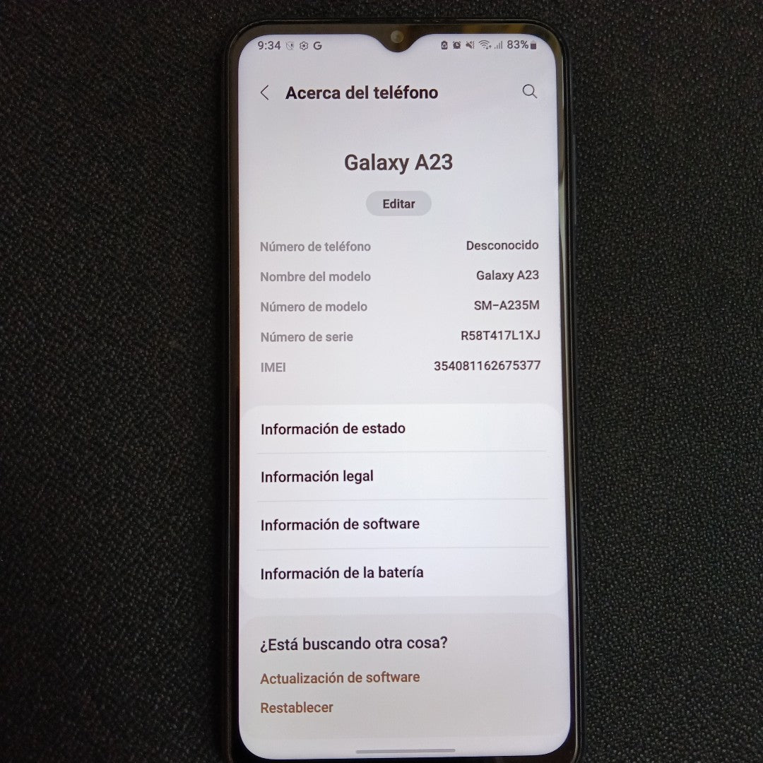 CELULAR SAMSUNG GALAXY A23 SM-A235M 128 GB 4 GB RAM