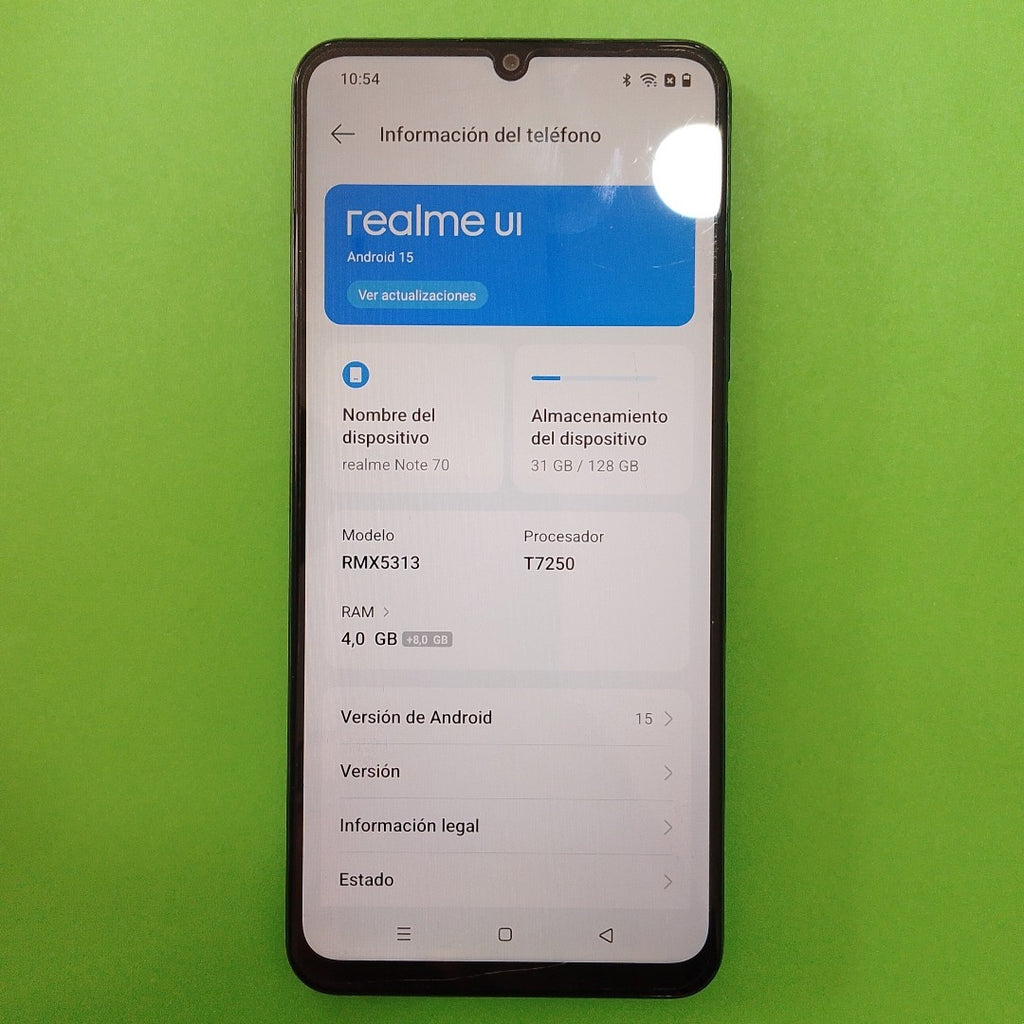 CELULAR REALME NOTE 70 RMX5313 (2025) 128 GB 4 GB RAM (SEMINUEVO)