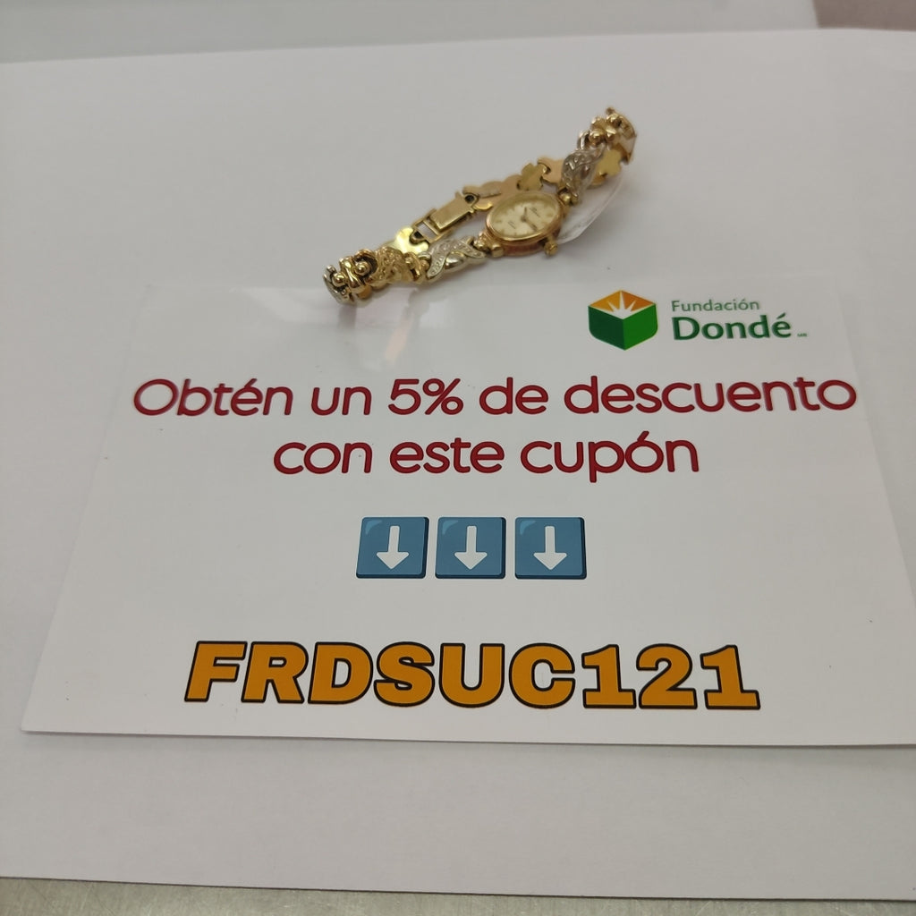 RELOJ CAJA Y PULSO ORO ORO,RODIADO 14 K 20,60 GRMS (SEMINUEVO)